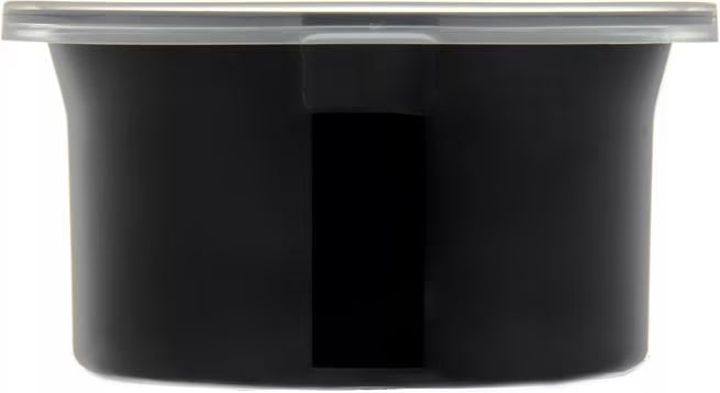 Serve condiments, sauces and sides with the 0.6 Quart Black Classic Crock with Lid 030003. Durable SAN construction resists staining, breaking, chipping and scuffing while the included translucent snap on lid provides convenient coverage.