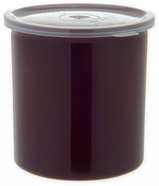 Serve condiments, sauces and sides with the 1.2 Quart Brown Classic Crock with Lid 030101. Durable SAN construction resists staining, breaking, chipping and scuffing while the included translucent snap on lid provides convenient coverage.