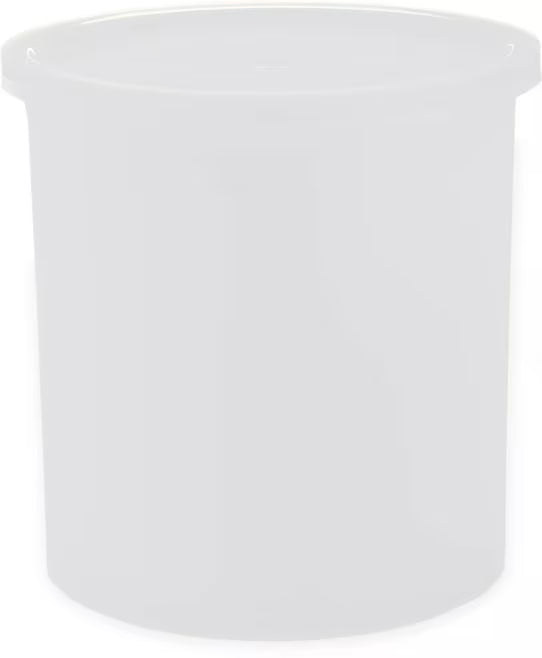 Serve condiments, sauces and sides with the 1.2 Quart White Classic Crock with Lid 030102. Durable SAN construction resists staining, breaking, chipping and scuffing while the included translucent snap on lid provides convenient coverage.
