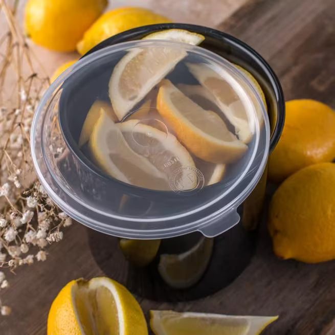 Serve condiments, sauces and sides with the 1.2 Quart Black Classic Crock with Lid 030103. Durable SAN construction resists staining, breaking, chipping and scuffing while the included translucent snap on lid provides convenient coverage.