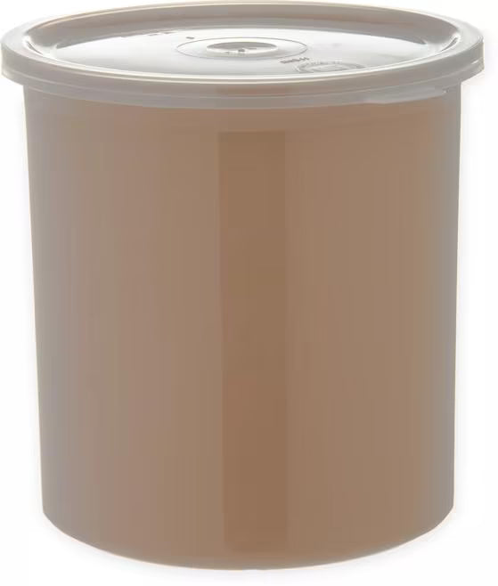 Serve condiments, sauces and sides with the 1.2 Quart Beige Classic Crock with Lid 030106. Durable SAN construction resists staining, breaking, chipping and scuffing while the included translucent snap on lid provides convenient coverage.