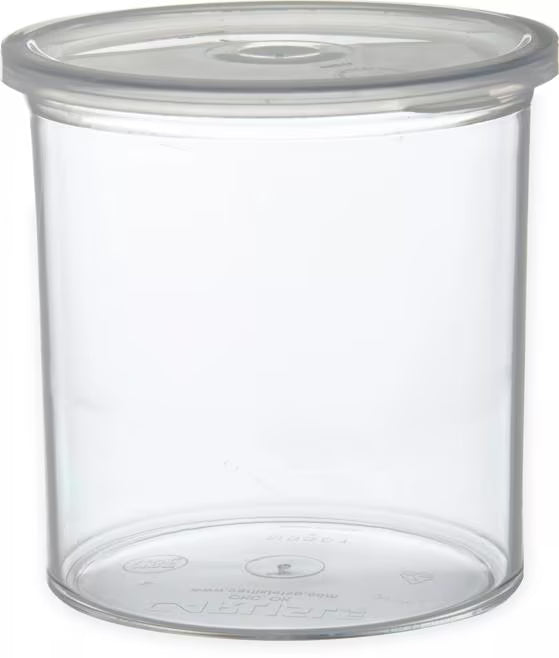 Serve condiments, sauces and sides with the 1.2 Quart Clear Classic Crock with Lid 030107. Durable SAN construction resists staining, breaking, chipping and scuffing while the included translucent snap on lid provides convenient coverage.