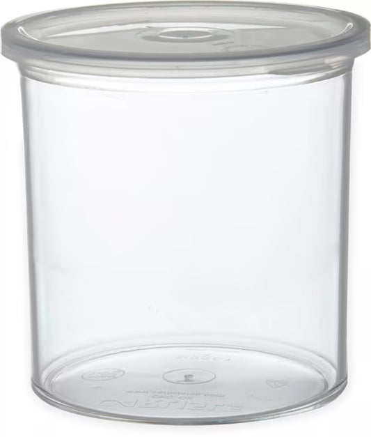 Serve condiments, sauces and sides with the 1.2 Quart Clear Classic Crock with Lid 030107. Durable SAN construction resists staining, breaking, chipping and scuffing while the included translucent snap on lid provides convenient coverage.
