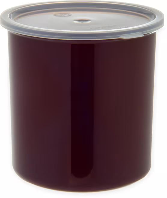Serve condiments, sauces and sides with the 2.7 Quart Brown Classic Crock with Lid 030201. Durable SAN construction resists staining, breaking, chipping and scuffing while the included translucent snap on lid provides convenient coverage.