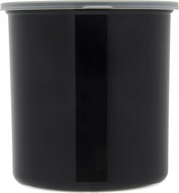 Serve condiments, sauces and sides with the 2.7 Quart Black Classic Crock with Lid 030203. Durable SAN construction resists staining, breaking, chipping and scuffing while the included translucent snap on lid provides convenient coverage.