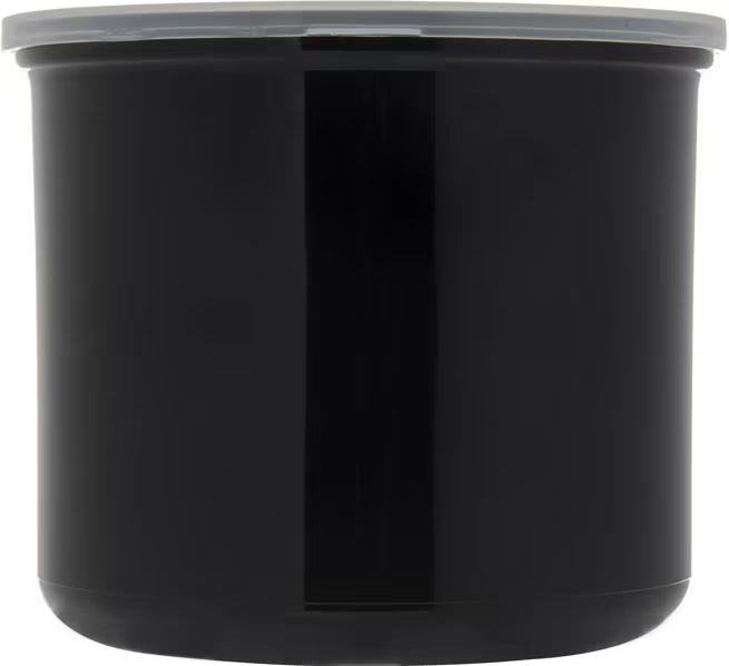 Serve condiments, sauces and sides with the 4 Quart Black Classic Crock with Lid 030403. Durable SAN construction resists staining, breaking, chipping and scuffing while the included translucent snap on lid provides convenient coverage.