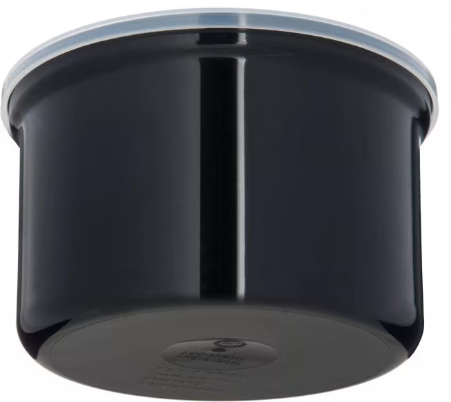 Serve condiments, sauces and sides with the 1.5 Quart Black Classic Crock with Lid 031603. Durable SAN construction resists staining, breaking, chipping and scuffing while the included translucent snap on lid provides convenient coverage.