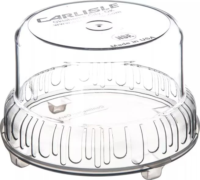 Present and serve foods with the Clear Gourmet Crock with Lid 703907. Featuring durable polycarbonate construction, a deep crock base, frosted rim pattern and translucent snap on lid, it is ideal for buffets, salad bars and commercial foodservice.