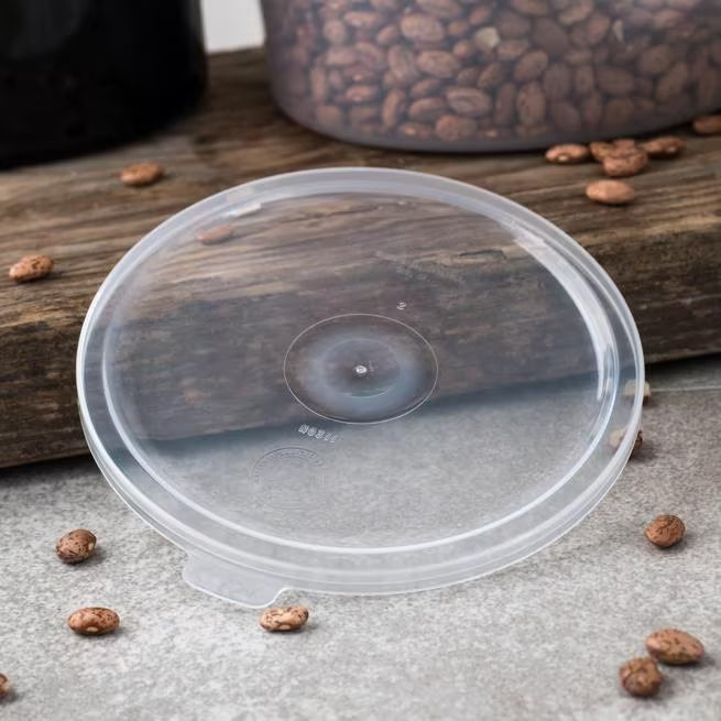 Replace worn or missing crock lids with the Translucent Replacement Lid 031130. Designed to fit 0300, 0301 and 0341 crocks, this durable SAN snap on lid offers excellent chemical and scuff resistance for commercial foodservice use.