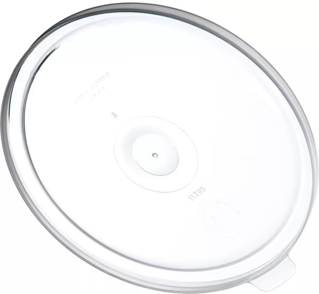 Replace worn or missing crock lids with the Translucent Replacement Lid 031130. Designed to fit 0300, 0301 and 0341 crocks, this durable SAN snap on lid offers excellent chemical and scuff resistance for commercial foodservice use.