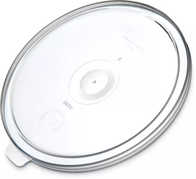 Replace worn or missing crock lids with the Translucent Replacement Lid 031130. Designed to fit 0300, 0301 and 0341 crocks, this durable SAN snap on lid offers excellent chemical and scuff resistance for commercial foodservice use.