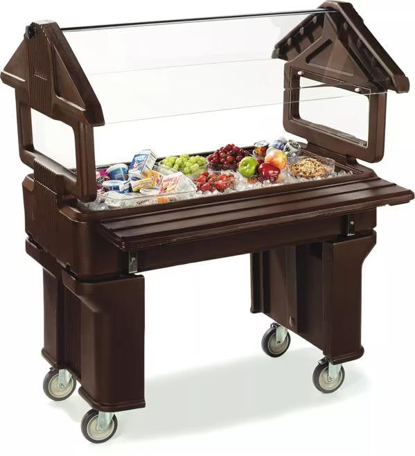 Expand your serving area with the 4 Foot Brown Six Star Food Bar Tray Slide 662001. Durable polyethylene construction, easy assembly and a scratch resistant textured finish make it ideal for commercial buffet and cafeteria setups.