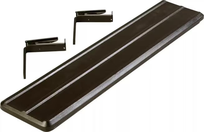 Expand your serving area with the 4 Foot Black Six Star Food Bar Tray Slide 662003. Durable polyethylene construction, easy assembly and a scratch resistant textured finish make it ideal for commercial buffet and cafeteria setups.