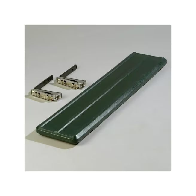 Expand your serving area with the 4 Foot Forest Green Six Star Food Bar Tray Slide 662008. Durable polyethylene construction, easy assembly and a scratch resistant textured finish make it ideal for commercial buffet and cafeteria setups.