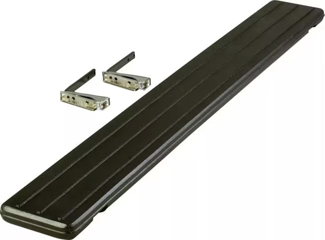 Expand your serving area with the 6 Foot Black Six Star Food Bar Tray Slide 662103. Durable polyethylene construction, easy assembly and a scratch resistant textured finish make it ideal for commercial buffet and cafeteria setups.