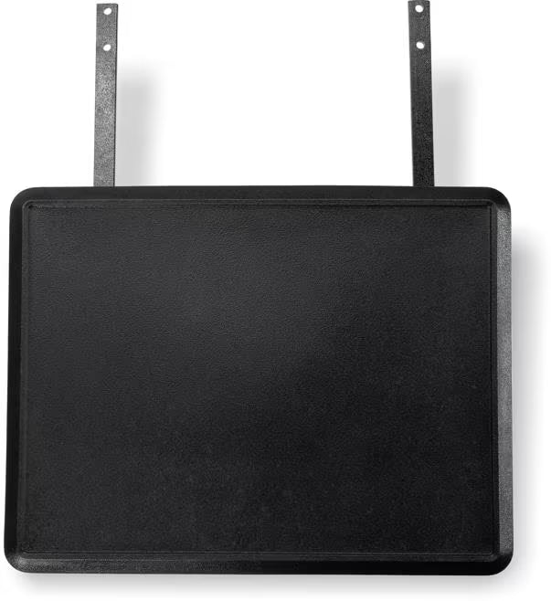 Expand your Six Star food bar with the 16 x 20.5 Inch Black Six Star End Shelf 662503. Durable polyethylene construction, easy assembly and a scratch resistant textured finish provide convenient additional serving space.