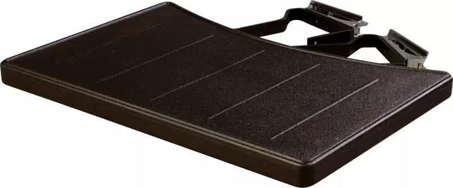 Expand your Maximizer food bar with the 17.5 x 25 Inch Black End Shelf 772503. Durable polyethylene construction provides convenient additional space for trays, plates and serving essentials.