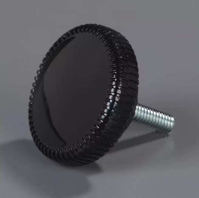 Maintain your Maximizer food bar with the Black Replacement Post Knob 775203. This screw in replacement knob helps securely attach compatible double sided acrylic sneeze guards to their supporting posts.