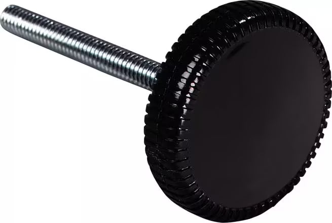 Maintain your Maximizer food bar with the Black Replacement Shield Knob 775303. This screw in replacement knob helps securely position compatible acrylic sneeze guard shields for dependable commercial foodservice use.