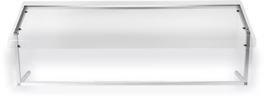 Protect displayed foods with the 73-1/4 Inch Clear Standard Single Sided Sneeze Guard 917207. Designed for compatible Five Star Buffet Bars with an 18 inch shield width and approximately 12 inch mounted depth.