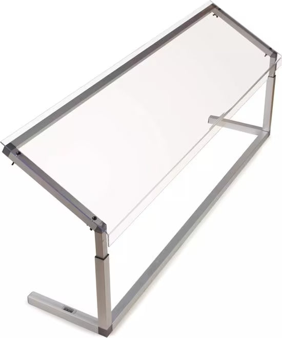 Protect displayed foods with the 60 Inch Clear Adjustable Single Sided Sneeze Guard 926007. Designed for compatible Five Star Buffet Bars with an adjustable opening height from 11.25 to 17.25 inches.