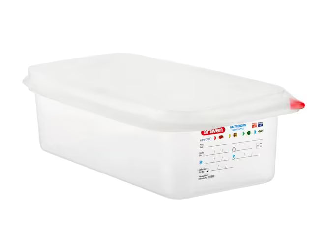 Preserve food freshness with the GN 1/2 Size Clear Silicone Food Pan Lid 91815. Airtight and flexible with clear visibility, freezer safety to -40°F, microwave compatibility and oven safety up to 392°F.