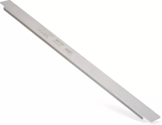 Support full-size food pans with the DuraPan Stainless Steel Steam Table Hotel Pan Adapter Bar 6071A. Features durable stainless steel construction, a 12.75 inch length, and a specific fit for full-size pans.