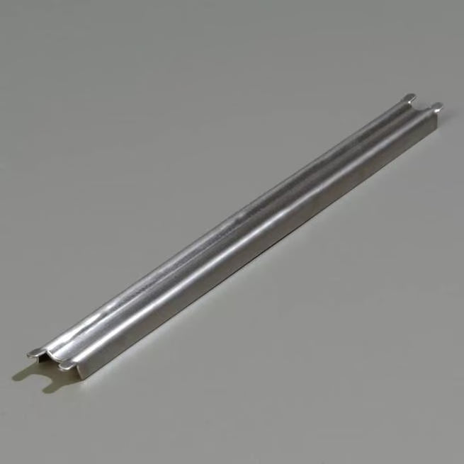 Support full-size food pans with the DuraPan Stainless Steel Steam Table Hotel Pan Adapter Bar 6071A. Features durable stainless steel construction, a 12.75 inch length, and a specific fit for full-size pans.
