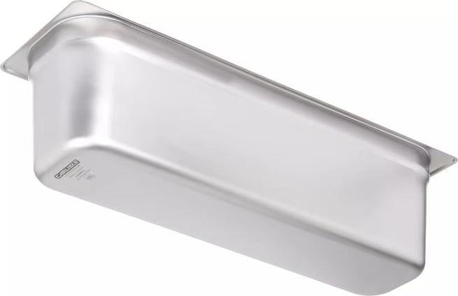 Prepare and serve food efficiently with the DuraPan Light Gauge Stainless Steel Steam Table Long Hotel Pan Long 1/2 Size 6 Inch Deep 60700HL6. Features spoonable bottoms, freezer-to-oven versatility, and Coldmaster compatibility.