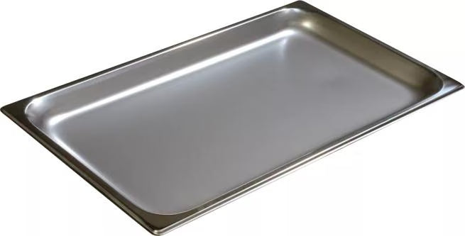 Prepare and serve food efficiently with the DuraPan Light Gauge Stainless Steel Steam Table Hotel Pan Full-Size 1 Inch Deep 607001. Features spoonable bottoms, freezer-to-oven versatility, and Coldmaster compatibility.