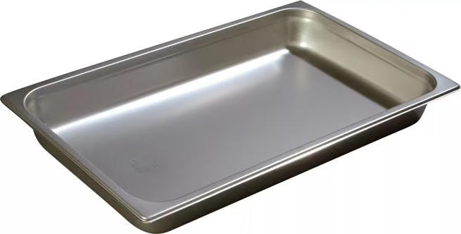 Prepare and serve food efficiently with the DuraPan Light Gauge Stainless Steel Steam Table Hotel Pan Full-Size 2.5 Inch Deep 607002. Features spoonable bottoms, freezer-to-oven versatility, and Coldmaster compatibility.