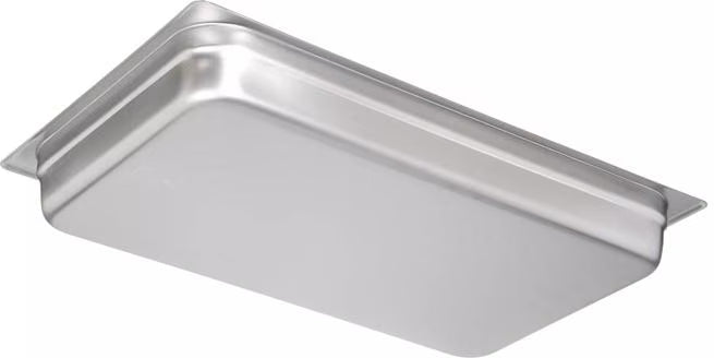Prepare and serve food efficiently with the DuraPan Light Gauge Stainless Steel Steam Table Hotel Pan Full-Size 2.5 Inch Deep 607002. Features spoonable bottoms, freezer-to-oven versatility, and Coldmaster compatibility.