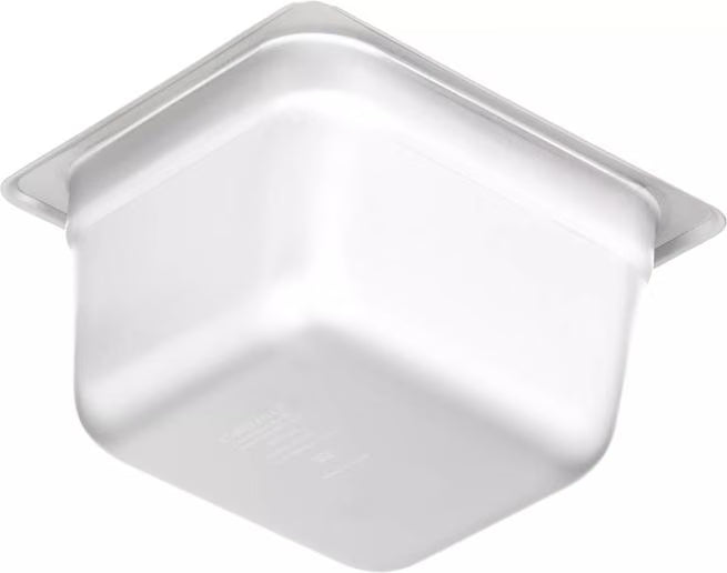 Prepare and serve food efficiently with the DuraPan Light Gauge Stainless Steel Steam Table Hotel Pan 1/6 Size 4 Inch Deep 607164. Features spoonable bottoms, freezer-to-oven versatility, and Coldmaster compatibility.