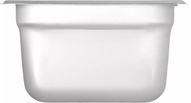 Prepare and serve food efficiently with the DuraPan Light Gauge Stainless Steel Steam Table Hotel Pan 1/6 Size 4 Inch Deep 607164. Features spoonable bottoms, freezer-to-oven versatility, and Coldmaster compatibility.
