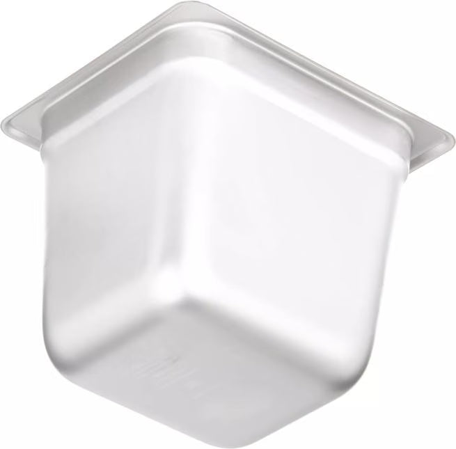 Prepare and serve food efficiently with the DuraPan Light Gauge Stainless Steel Steam Table Hotel Pan 1/6 Size 6 Inch Deep 607166. Features spoonable bottoms, freezer-to-oven versatility, and Coldmaster compatibility.