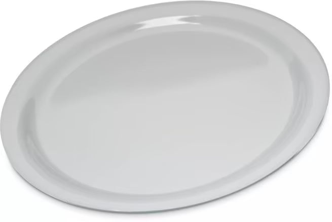 Serve meals with confidence using the KL20002 White Melamine Dinner Plate. This 9 Inch break resistant plate is ideal for restaurants, cafeterias, healthcare facilities, catering services, and home dining.