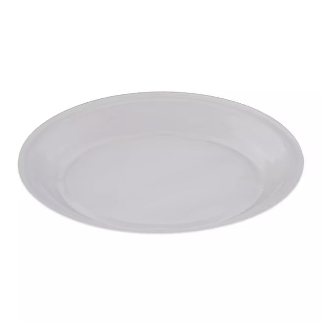 Serve meals with confidence using the KL20002 White Melamine Dinner Plate. This 9 Inch break resistant plate is ideal for restaurants, cafeterias, healthcare facilities, catering services, and home dining.