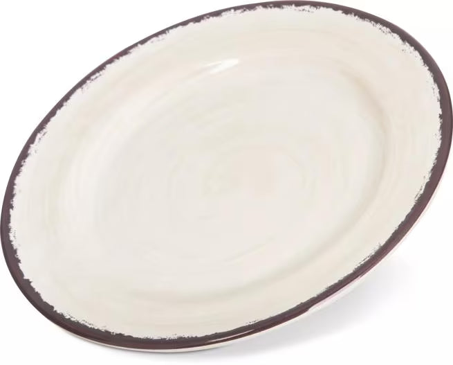 7 Inch Sweet Cream Melamine Bread and Butter Plate with commercial grade, break resistant construction. Ideal for serving bread, pastries, desserts, and appetizers in restaurants, catering, and home dining.