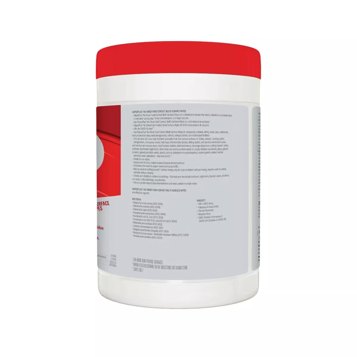 WipesPlus 100 Count No-Rinse Food Contact Multi-Surface Wipes are EPA registered and NSF Listed. Kills 99.9% of bacteria, foodborne pathogens, the COVID-19 virus and the Flu virus with no rinse required on food contact surfaces.