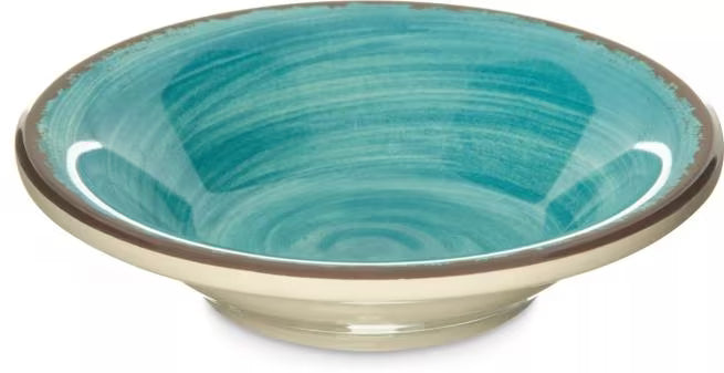 4.5 oz Aqua Melamine Fruit Bowl with commercial grade, break resistant construction. Ideal for serving fruit, snacks, desserts, and side dishes in restaurants, catering, and home dining.