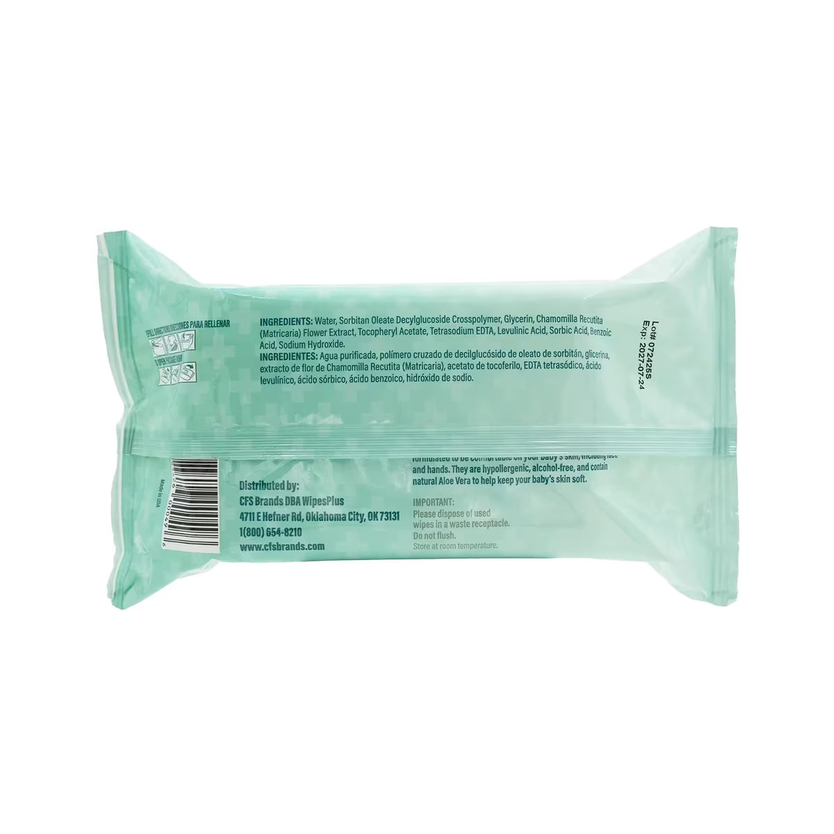 WipesPlus 80 Count Baby Wipes are dermatologist tested with a fragrance free, alcohol free and hypoallergenic formula. Made in the USA with a luxurious substrate for gentle everyday baby care.