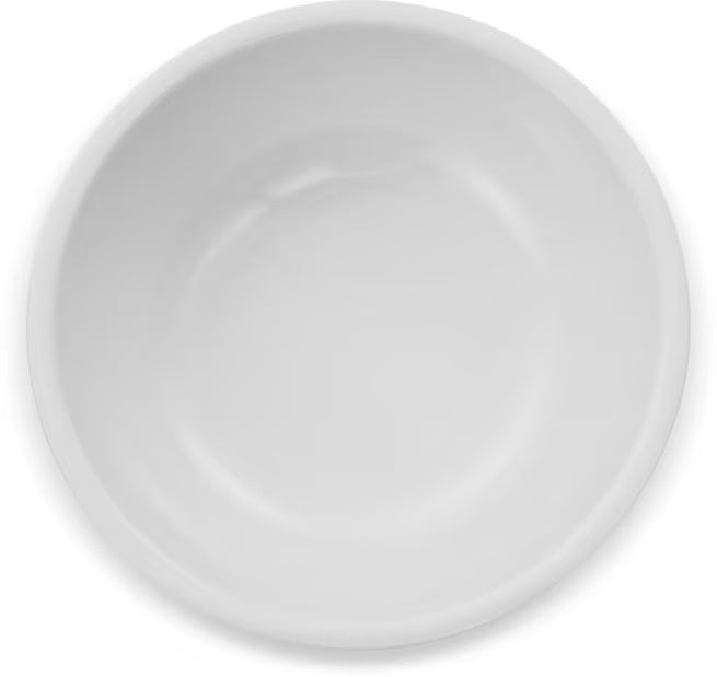 14 oz White Melamine Nappie Bowl with break resistant, stain resistant construction. Dishwasher safe for restaurants, cafeterias, catering, and home use.