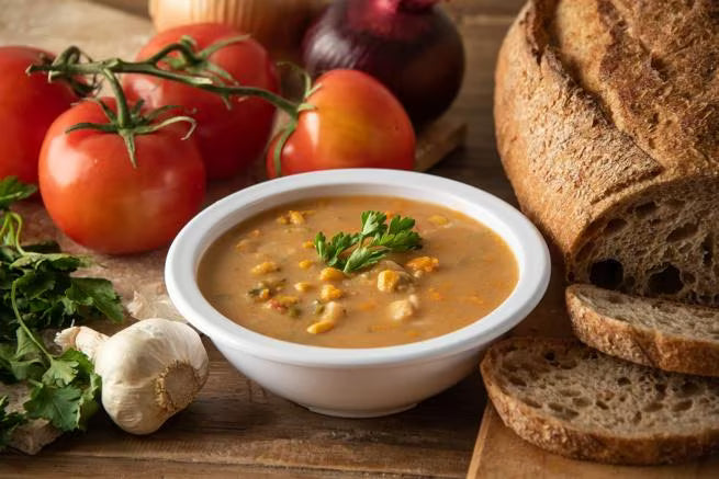 16 oz White Melamine Chowder Bowl with break-resistant, stain-resistant construction. Ideal for restaurants, cafeterias, catering, and home use.