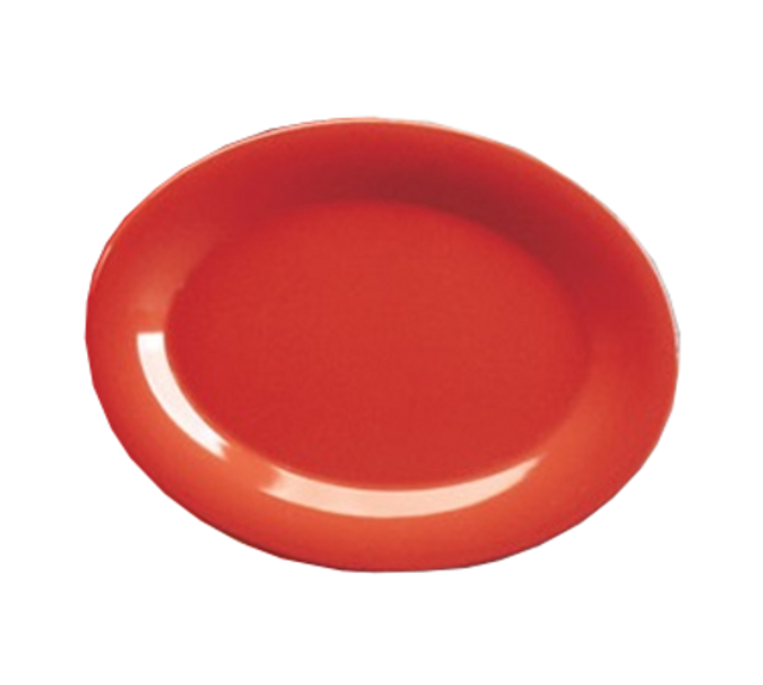 Yanco Oval Platter MS-212RD is performed in stylish orange red color, it can be used for serving vegetables, cold cuts, fresh greens or Asian appetizers. Manufactured from durable and reliable melamine, this dinnerware is popular for being unbreakable and affordable at the same time. Thanks to the stylish Milestone collection, these platters will perfectly fit any establishment design. They will always look nice in your cafe, restaurant or catering events.