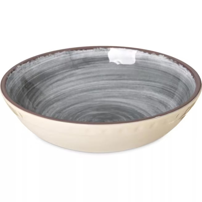 32 oz Smoke Melamine Cereal Bowl with commercial grade, break resistant construction. Ideal for serving cereal, soup, pasta, salads, and entrees in restaurants, catering, and home dining.