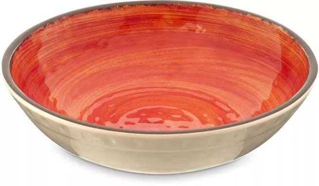 32 oz Fireball Melamine Cereal Bowl with commercial grade, break resistant construction. Ideal for serving cereal, soup, pasta, salads, and entrees in restaurants, catering, and home dining.