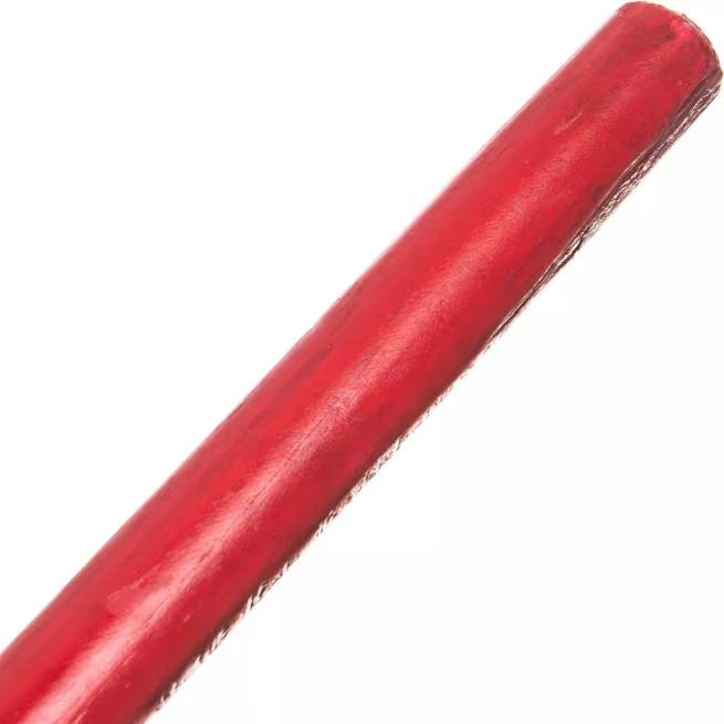 34 Inch Red Corn Lobby Broom made from a 100% natural corn blend with 80% rattan and 20% corn fiber bristles. High bristle fill count provides durable sweeping performance for commercial cleaning.