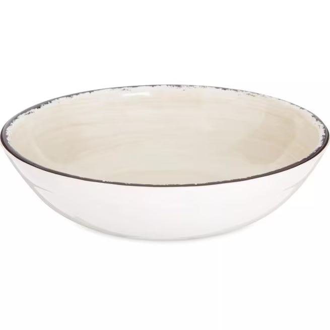 32 oz Sweet Cream Melamine Cereal Bowl with commercial grade, break resistant construction. Ideal for serving cereal, soup, pasta, salads, and entrees in restaurants, catering, and home dining.