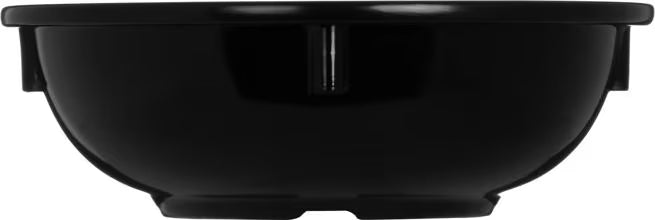 10 oz Black Melamine Nappie Bowl with break resistant, stain resistant construction. Ideal for restaurants, cafeterias, catering, and home dining.