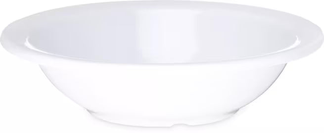 10 oz White Melamine Grapefruit Bowl with break resistant, stain resistant construction. Ideal for restaurants, cafeterias, catering, and home dining.